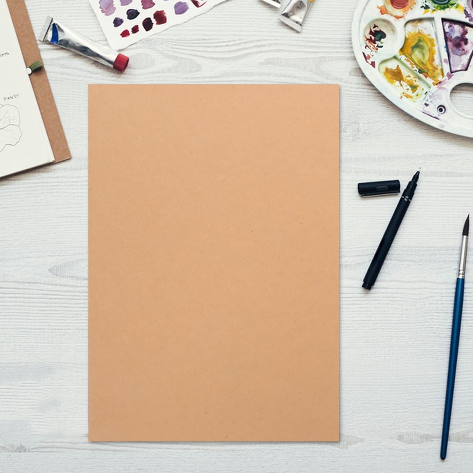 FOMIYES Heavyweight Kraft Paper Cardstock Blank Note Cards Ideal for Drawing Painting and Crafts