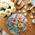 thumbnail image 2 of Spring Floral Round Placemats Set of 8 for Dinning Tables,Heat-proof Braided Table Mats 15 Inch,Farmhouse Flowers Summer Botanical Washable Place Mat for Kitchen Restaurant Party Decor Table Setting, 2 of 9