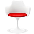 thumbnail image 3 of Aron Living Rose 18" Mid-Century Plastic and Metal Armchair in Red, 3 of 6