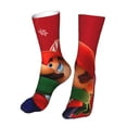 thumbnail image 3 of Lsque Mario Print Women's Men's Novelty 16in Crew Socks Cotton Socks Knee High Socks for Walking,Running,Nurses,Pregnancy, 3 of 6