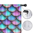 thumbnail image 4 of Blackout Kids Curtains,Mermaid Scales Pattern Childrens Insulated Curtains Set Of 2,Bedroom Essentials,Toddler Room Decor 42x63in(106x160cm), 4 of 4