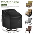 thumbnail image 2 of FUYGRCJ 2PCS 210D Oxford Cloth Outdoor Swivel Lounge Chair Cover, 76.2x86.4x97.8cm Heavy Duty Waterproof Patio Rocking Chair Cover for Outdoor Furniture Black, 2 of 11