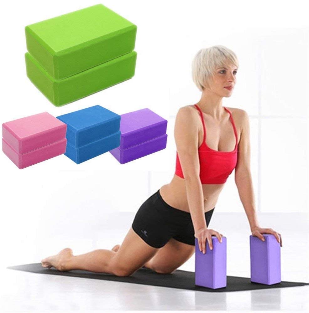 Details about / Yoga Block Fitness Foam Yoga Brick Pilates Balance Stretching Exercise Workout