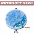 thumbnail image 2 of DESIGNICE Compact Mirror,Oil-Painted Floral Circle Compact Mirror Bulk,Refined Makeup Detail Small Mirror for Purse,Blue, 2 of 8
