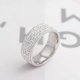 thumbnail image 1 of Anillo de acero de titanio con taladro de 5 filas de 8 mm de ancho, anillo de acero inoxidable con taladro de pegamento de moda, fácil de combinar, 1 of 6