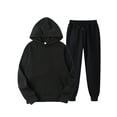 thumbnail image 1 of Conjunto de chándal de 2 piezas para hombre, conjunto de chándal informal de forro polar para correr, trajes con capucha y pantalón, 1 of 2