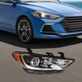 thumbnail image 4 of Halogen Headlight Assembly, Right Headlight For 2017-2018 Hyundai Elantra Sedan, Right Passenger Side Headlamp(Bulb Not Included), 4 of 11