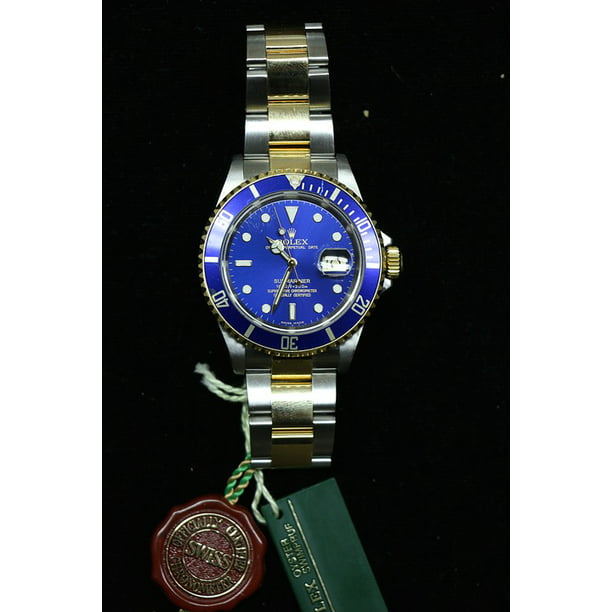 Peel-n-Stick Poster of Blue Wristwatch Submariner Watch Rolex