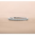 thumbnail image 5 of JeenMata Pave Accented - 0.25 Carat Round Cut -March Birthstone- Classic Wedding Band - 18K White Gold Plating for Women, 5 of 12