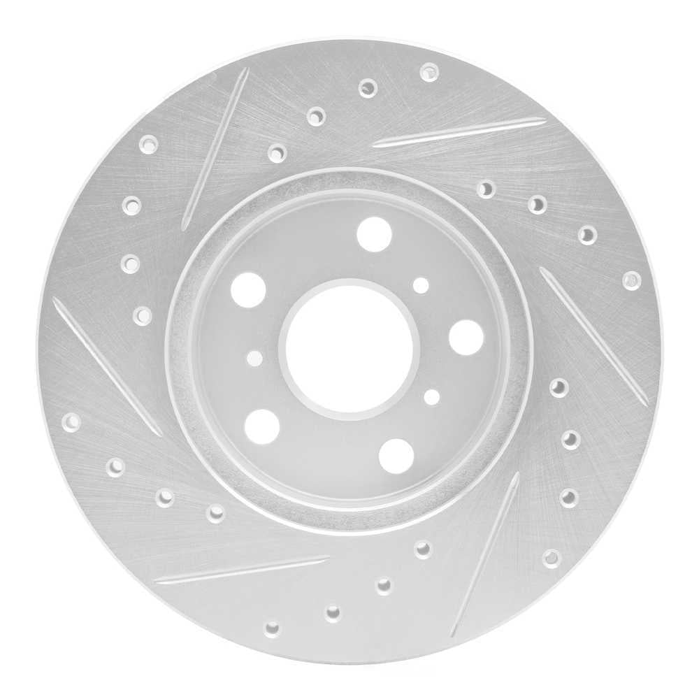 Dynamic Friction Company 631-76044R DFC Brake Rotor - Drilled And Slotted - Silver