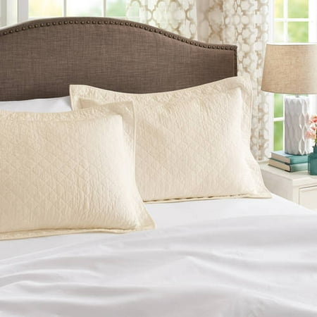 Brentwood Standard Sham - Better Homes & Gardens Standard Solid Ivory Sham Pair, 2 Count