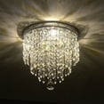 thumbnail image 3 of UL Listed Modern Crystal Ceiling Light Chandelier 3 Light Lamp Pendant Fixture, 3 of 11