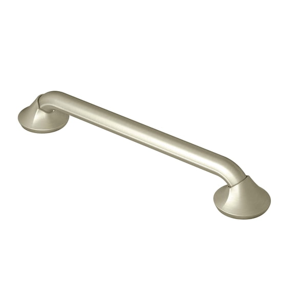 Moen Eva Brushed Nickel Bathroom Safety 12-Inch Stainless Steel Transitional Bathroom Grab Bar