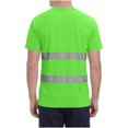 thumbnail image 7 of UVEASISHA Work Shirts for Men Mesh Quick Dry Safety T-Shirts Short Sleeve Hi Vis Shirt with Reflective Strips Outdoor Lightweight Breathable Summer Tees Green 3XL, 7 of 7