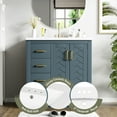 thumbnail image 5 of Euroco 30'' Bathroom Vanity with Ceramic Sink Combo,Solid Wood Frame Bathroom Storage Cabinet, Freestanding Vanity Set with 3 Drawers& Soft Closing Doors, 5 of 8
