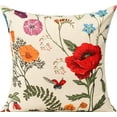thumbnail image 5 of Outdoor Patio Throw Pillow Covers Summer Spring Garden Flowers Farmhouse Décor Outside Furniture Swing Seat Bench Chair Decorative Cushion Cases 18x18 Set of 4 for Deep Seat Bed Couch Sofa, 5 of 5