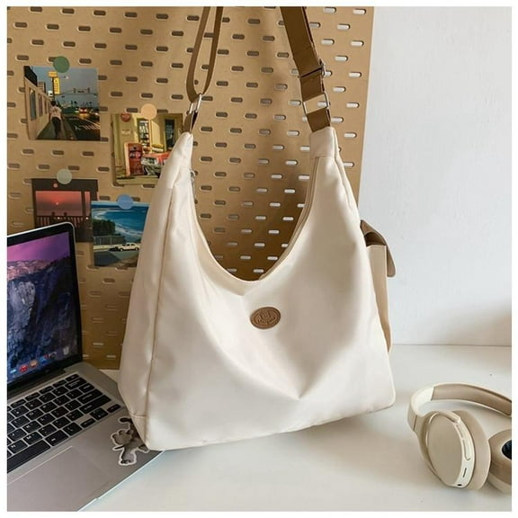 IELGY women's oblique shoulder bag, nylon large-capacity dumpling bag, moon bag