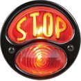 thumbnail image 1 of Accessories Ka0022 Black 12v Duolamp Tail Light For Ford Model A With Amber "stop" Script On Red Glass Lens(black)(1pcs)-Yvan, 1 of 5