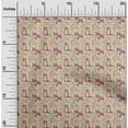 thumbnail image 2 of oneOone Cotton Poplin White Fabric Floral & Puppies Craft Projects Decor Fabric Printed By The Yard 42 Inch Wide, 2 of 5