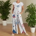 thumbnail image 3 of Iaqnaocc 4th Of July Outfits for Women Independence Day American Flag Stars Women's Jumpsuits Usa Flag Sleeveless Wide Leg Summer Adjustable Strap Plus Size Jumpsuits Rompers Light Blue 5XL, 3 of 6