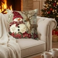 thumbnail image 6 of HomeKingdee Vintage Christmas Throw Pillow Cover, Xmas Decoration Cushion, Winter Holiday Decorative Pillow Case, Santa Claus Snowman Pillowcase, Indoor Home Bedroom Sofa Couch Decor, 6 of 6