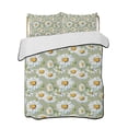 thumbnail image 2 of White Daisy Twin XL Size Down Alternative Comforter,Lightweight Comforter Quilt Bedding Set with Pillow Shams Sage Green Botanical Flowers Floral Country Bed Comforter Duvet Insert 68"x98", 2 of 7