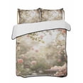 thumbnail image 2 of Quilts Twin XL Size, Pink Rose Spring Floral Soft Comforter Bedding Set for Bed, Summer Roses Flowers Farmhouse Lightweight Quilted Bedspread with Pillow Cover(2 Pieces) for All Season, 68x98 Inch, 2 of 6