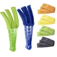 thumbnail image 1 of Kit de cepillo para polvo para limpieza de persianas de ventana, 2 cepillos con mangas de microfibra, herramientas de limpieza de persianas para persianas, aire acondicionado, polvo de persianas, 1 of 7