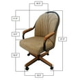 thumbnail image 2 of Caster Chair Company Bently Swivel Tilt Caster Arm Chair in Wheat Tweed Fabric, 2 of 8