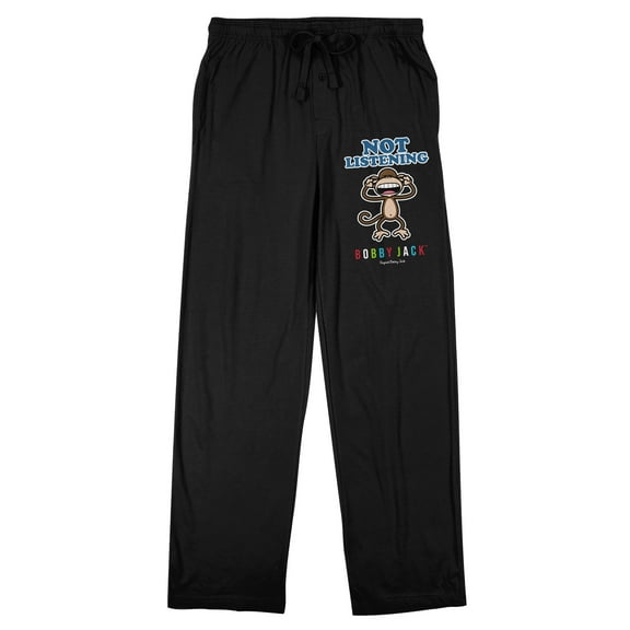 Bobby Jack "Not Listening" Men's Black Sleep Pajama Pants-Medium