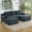 Dark Gray, variant on Muumblus L-Shaped Modular Sectional Sofa with Chaise, Boneless Deep Seat Cloud Couch, No Assembly Corduroy Sleeper Sofa for Living Room, Dark Gray(Left Facing Chaise)