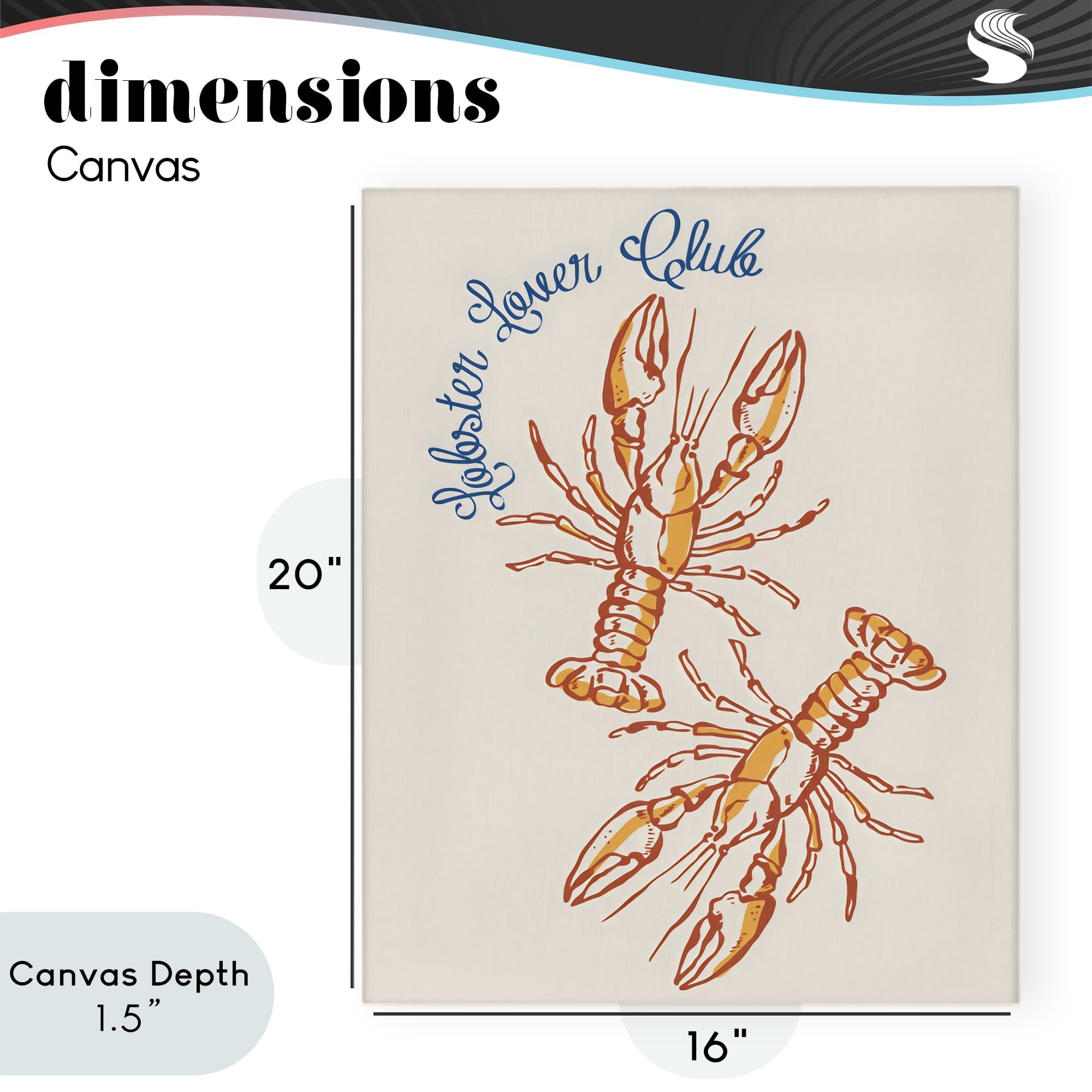 Stupell Industries Lobster Lover Club Canvas Wall Art, design by The Prints Vibe