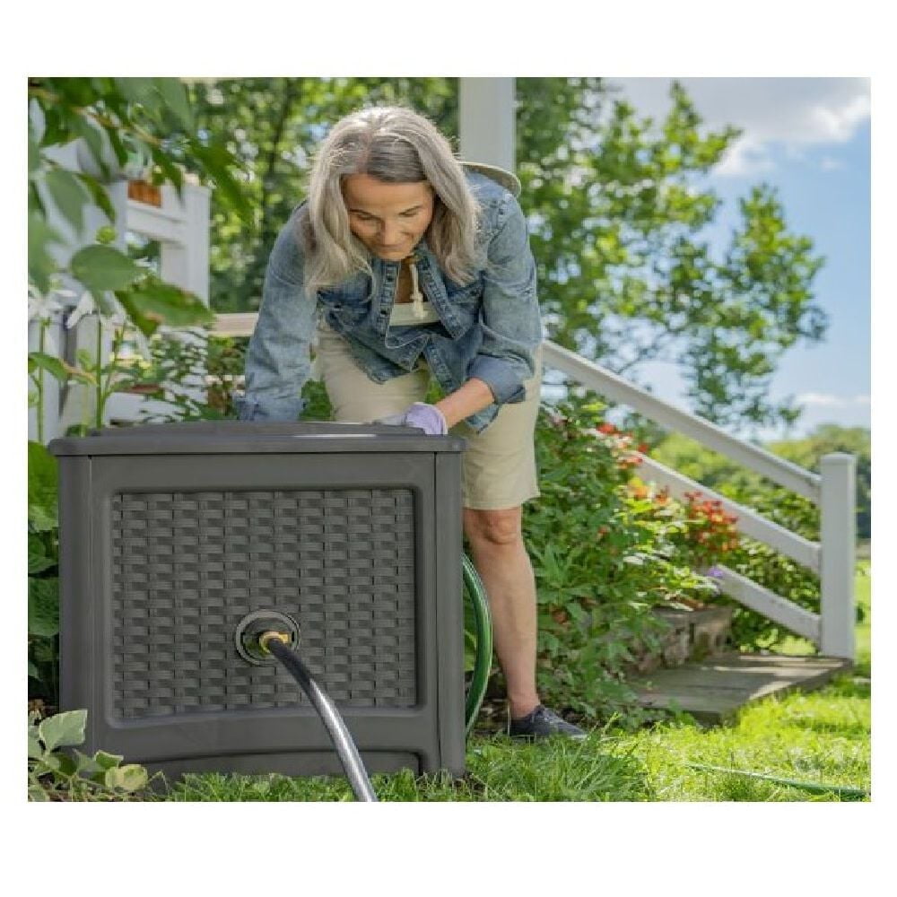 Suncast 225 ft. Smart Trak Free Standing Hideaway Hose Reel, Gray