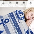 thumbnail image 3 of Orinice Anchors Ships Striped Pattern Warm Lightweight Blanket Soft Fleece Blankets All Seasons Excellent Hand Feel 50x60in, 3 of 6