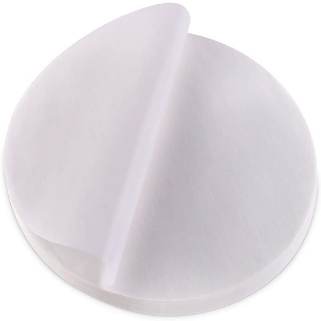 ZTTD 100 Pcs Unbleached Parchment Paper Baking Sheets Round, 3 Inches Non-Stick Precut Baking Parchment, for Baking Grilling Air Fryer Steaming Bread Cup Cake Cookie and More