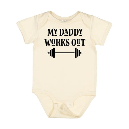 

Inktastic Exercise Daddy Works out Childs Gift Baby Boy or Baby Girl Bodysuit