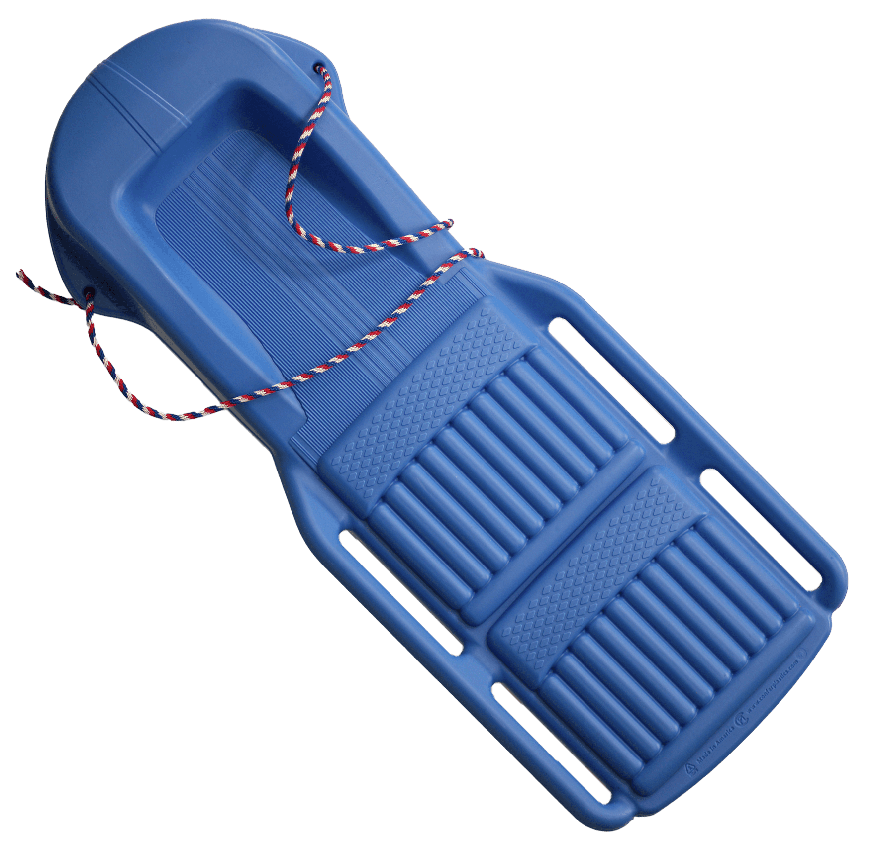 The Original Retro Racer Snow Sled by Confer Plastics, Durable Design for All Ages, Made in USA. - Cool Blue