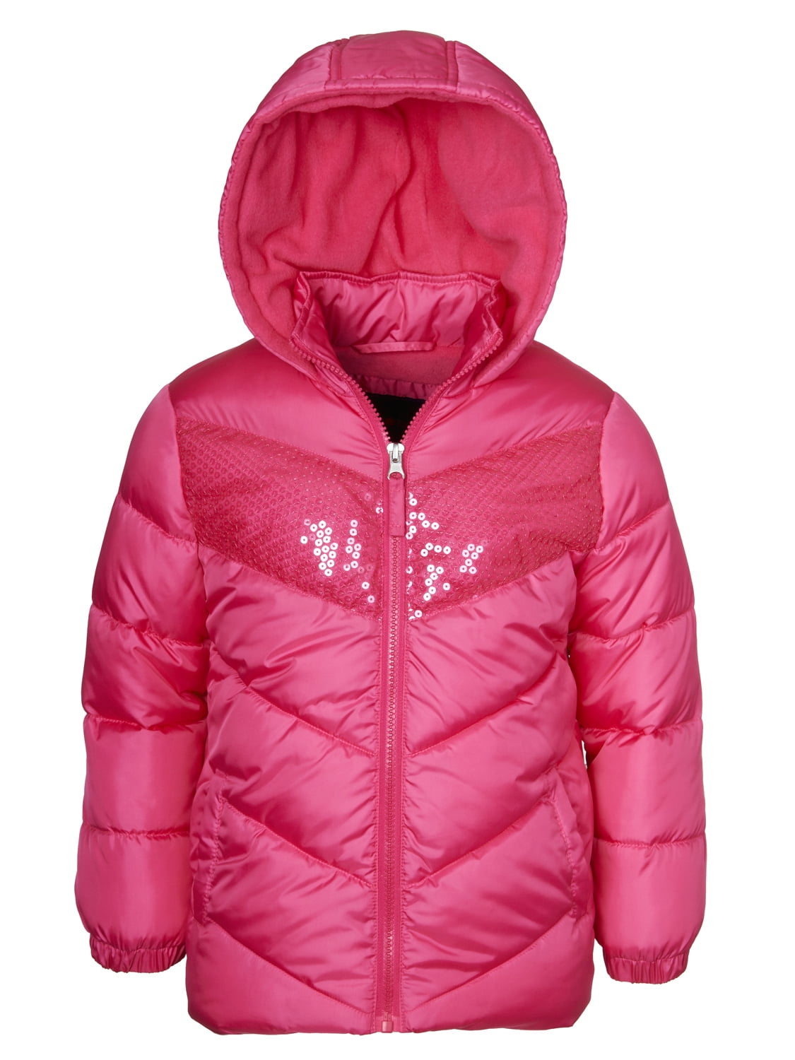 Sequin Hooded Puffer Jacket (Little Girls & Big Girls)