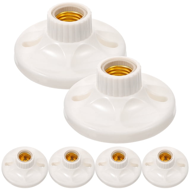 6pcs Light Sockets Light Bulb Base E27 Lamp Base Replacement Light Bulb Holders