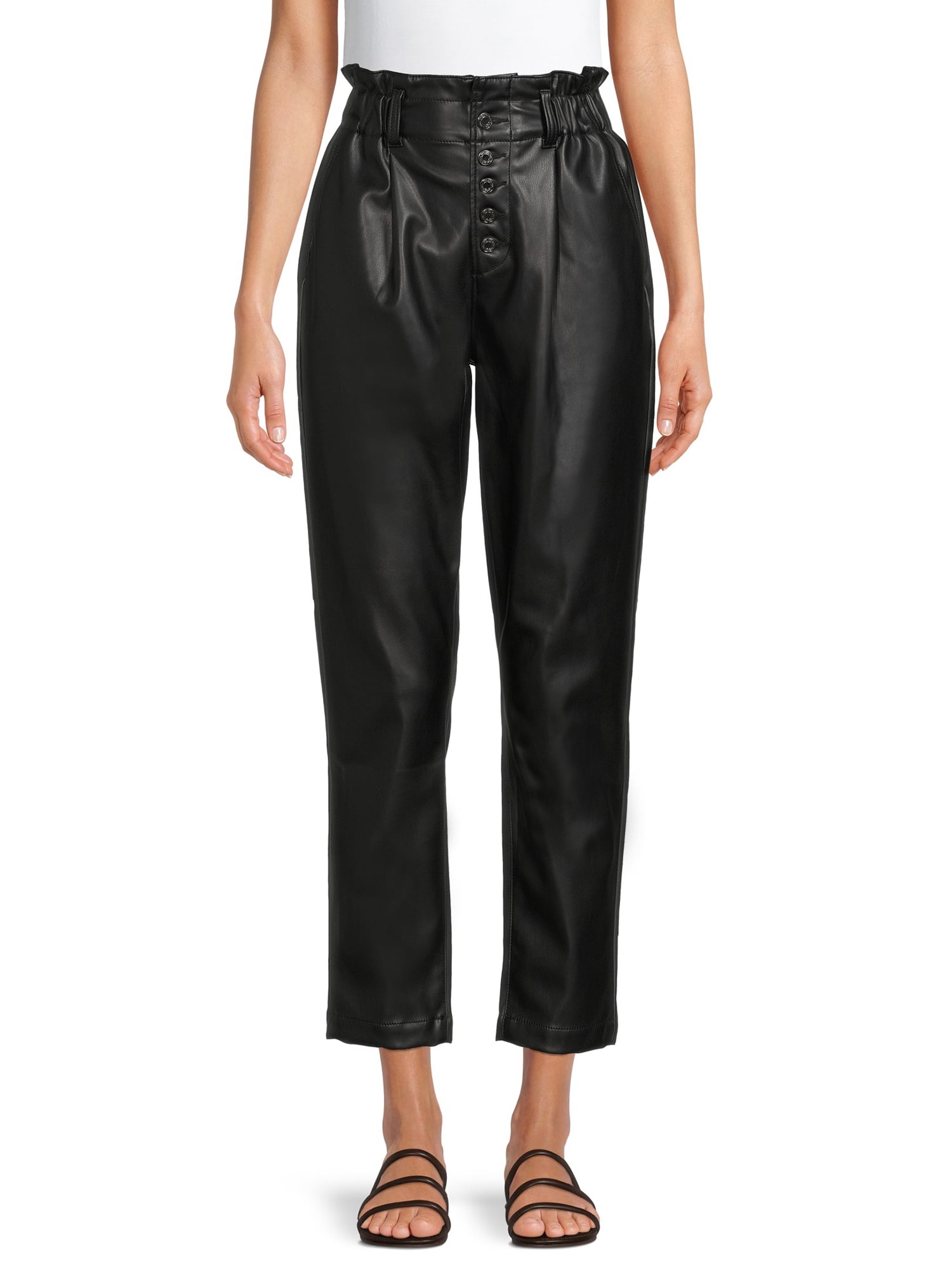 Faux Leather Paperbag Pant - Walmart 