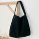 thumbnail image 3 of Bolso de hombro de gran capacidad para mujer bolso de mano de trabajo de tela de Tweed bolso clásico Retro, 3 of 9