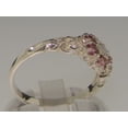 thumbnail image 4 of LBG 10k White Gold Natural Opal & Pink Tourmaline Womens Vintage Daisy Ring - Size 4.75, 4 of 6