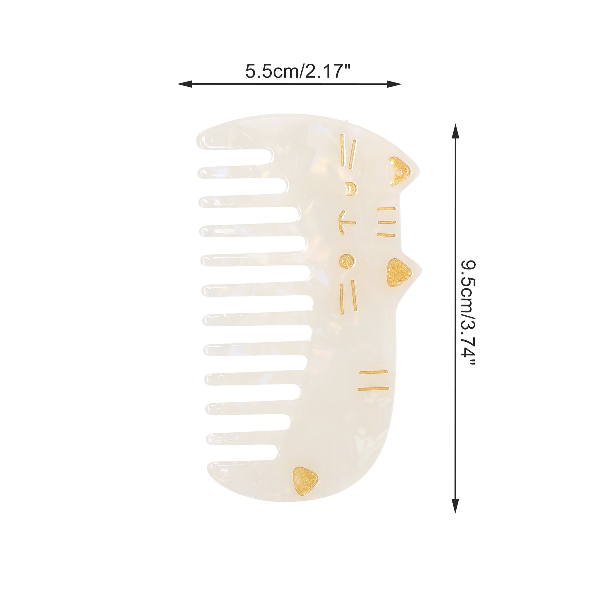 Unique Bargains 1 Pc Women Durable Cute Cat Comb Designed for All Hair Types White