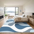thumbnail image 3 of ODIKA 5'x7' Machine Washable Non-Slip Area Rug, Abstract Navy Blue High Traffic Rug with Pad, Blue, 1056433, 3 of 8