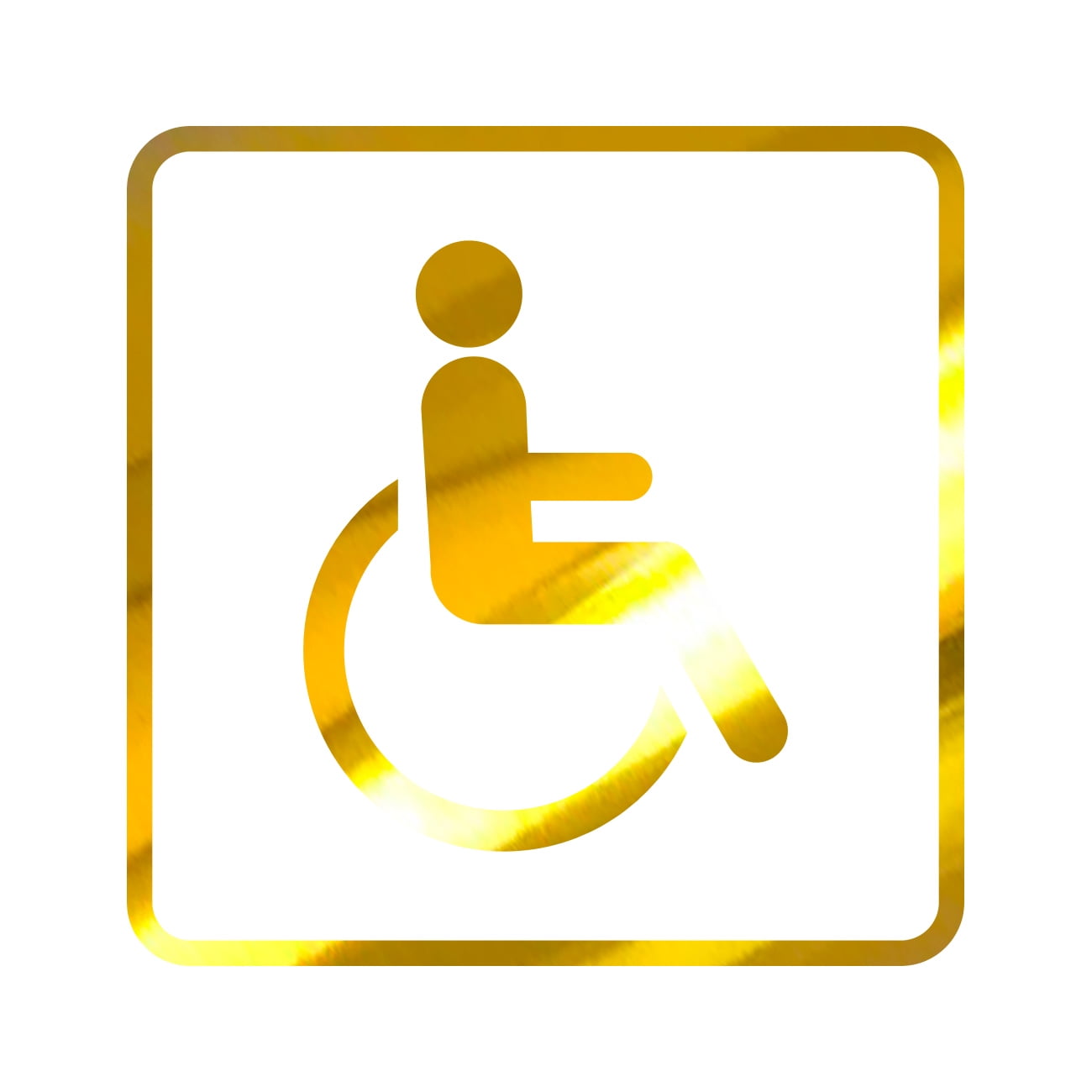 Handicap Sticker Decal Die Cut Self Adhesive Vinyl Weatherproof