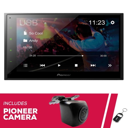 New Pioneer DMH-342EX 6.8" Multimedia Receiver w/ NB-BC011 Front/Rear View Camera