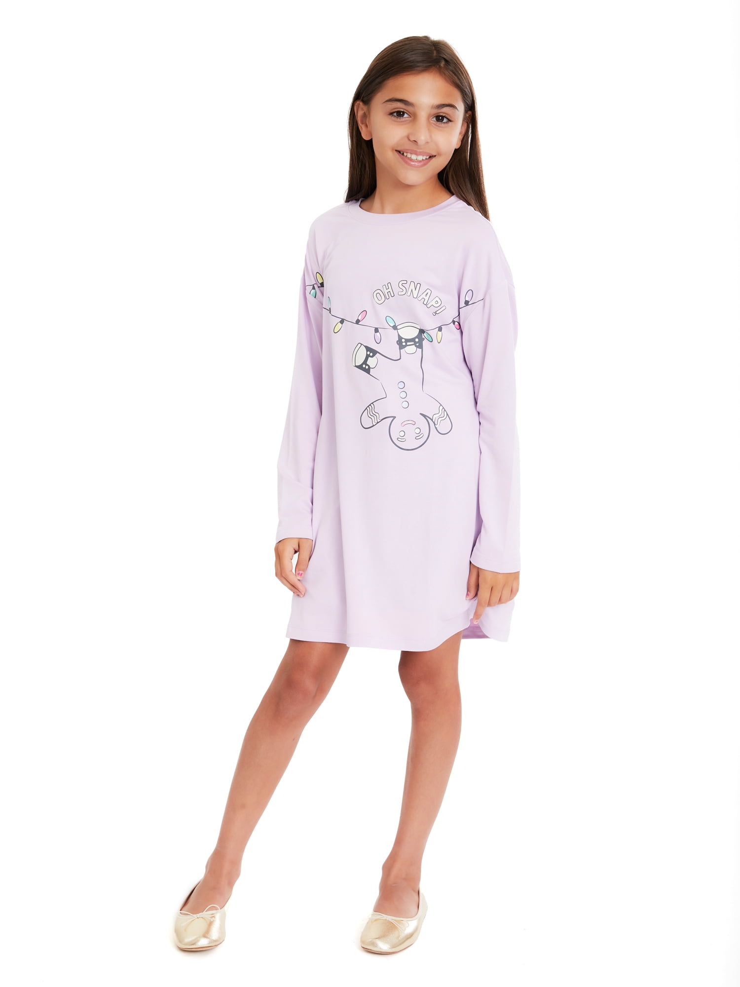 Wonder Nation Girls Gingerbread Dress, 2-Pack, Sizes 4-12