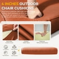 thumbnail image 3 of Unnifurnzi Outdoor Deep Seat Cushions Set of 3-22 x 25 x 4 Inch Outdoor Furniture Cushion with Water Resistant & Removable Cover Outdoor Chair Cushion for Patio Furniture Sofa Couch-Orange, 3 of 7