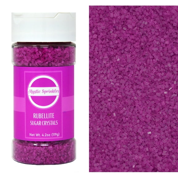 Mystic Sprinkles Rubellite - Purple Sugar Crystals 4.2 Ounce Bottle