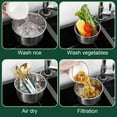 thumbnail image 5 of Clearance! Stainless Drain Strainer Basket Strainers for Kitchen 2024 New Multifunction Hanging Strainer Colander Drain Basket Kitchen Food Waste Filter and Vegetables Fruits Clean, Filter Screen, 5 of 8